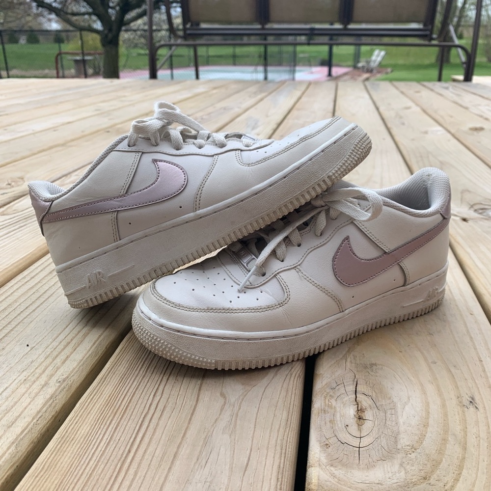 Rose Gold and Cream Air Force 1’s